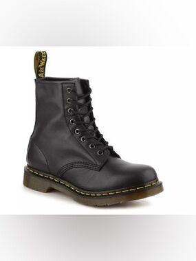 Dr Martens 1460 Women's Smooth Leather Lace Up Black Combat Boots Size 7